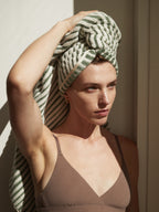 Salento Stripe Duo Bath Sheet Set - Cactus