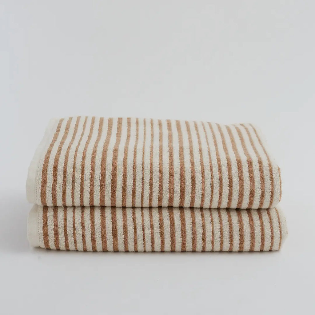 Salento Stripe Bath Sheet - Tan