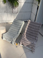 Salento Stripe Duo Bath Sheet Set - Cactus