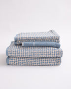 Houndstooth Hand Towel - Blue Haze