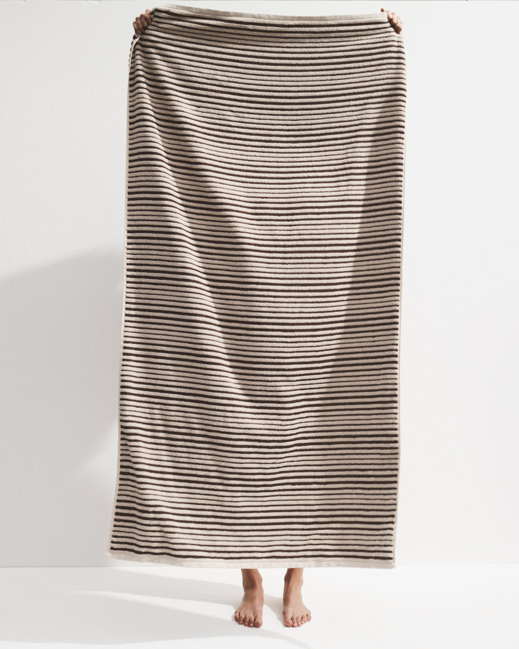 Salento Stripe Bath Sheet - Affogato