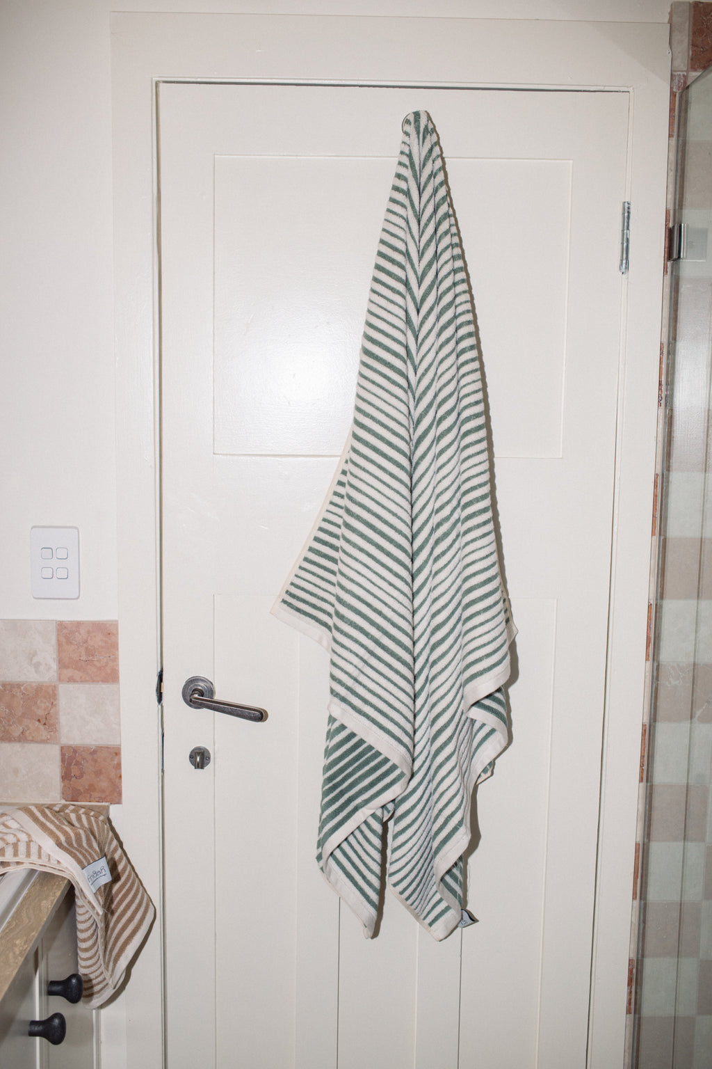 Salento Stripe Duo Bath Sheet Set - Cactus