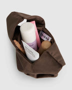 Affogato | The Knot Bag open from above, filled with skincare