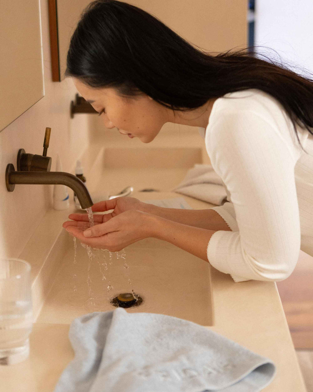 The Barrier Towel in use