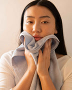 Mist | The Barrier Towel pressed to face