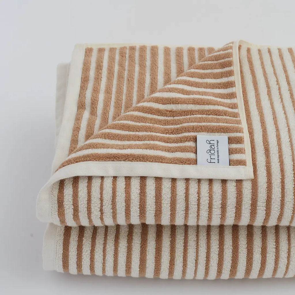 Salento Stripe Sundown Bathroom Set - Tan